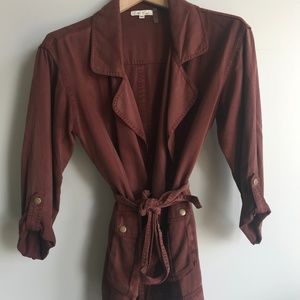 soft anthropologie maroon utility jacket